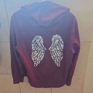 Victoria's Secret Maroon Zip-Up Hoodie